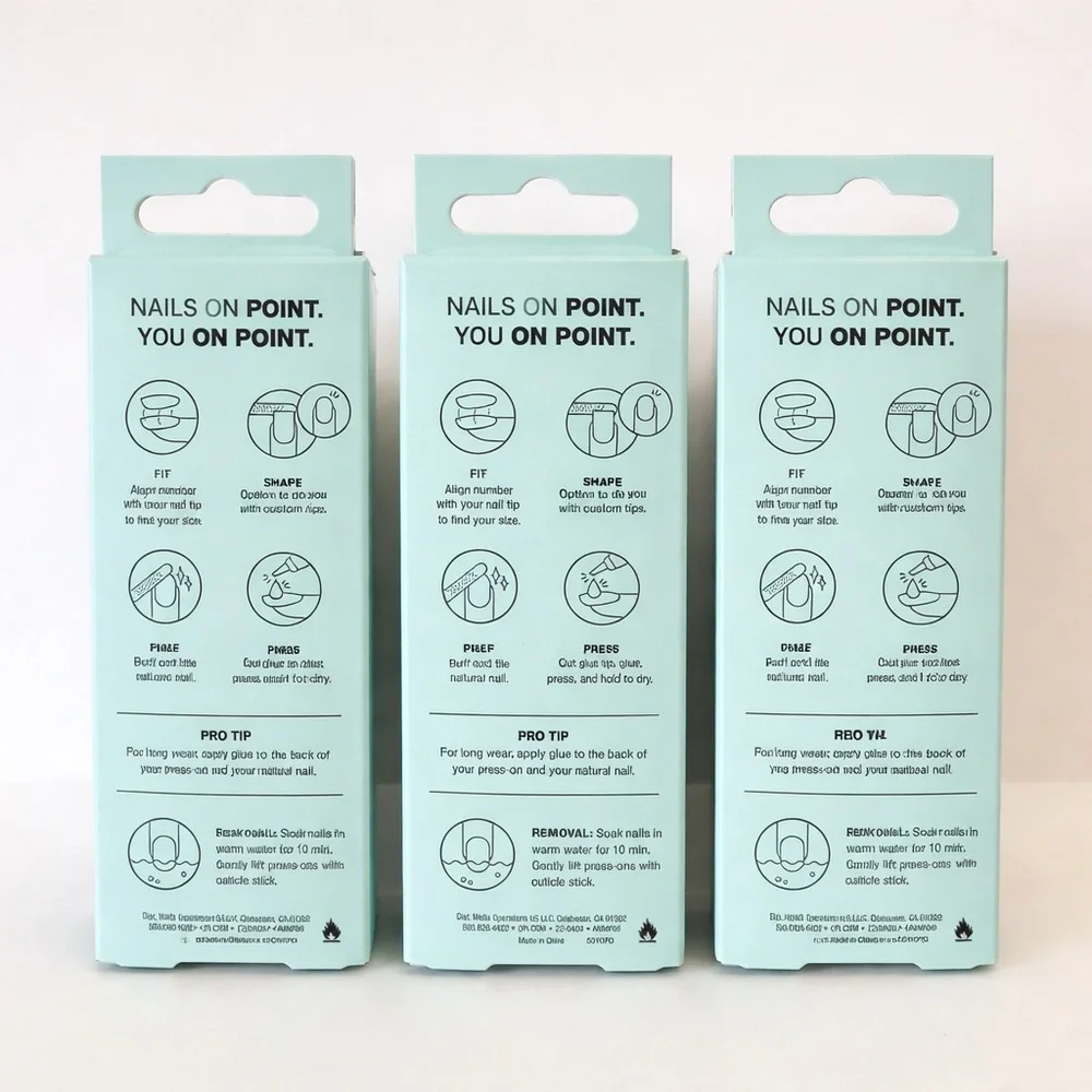 Lot of 3 Kits OPI On Point Insta Press-On Nails Suzi Without a Paddle Baby Blue